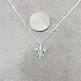 Fleur de Lis Silver Necklace