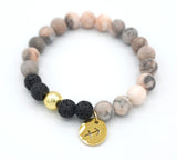 Pink Zebra Jasper Beads Sagittarius Bracelet