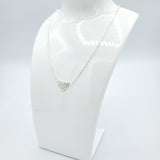 Honeycomb Bee Silver Necklace