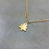 Christmas Tree Gold Necklace