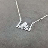Taj Mahal Silver Necklace