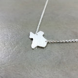 Texas State Silver Necklace