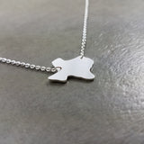 Texas State Silver Necklace