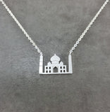 Taj Mahal Silver Necklace