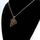 Tiger Eye Raw Stone Gold Necklace