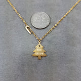 Christmas Tree Gold Necklace