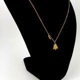 Christmas Tree Gold Necklace