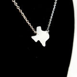 Texas State Silver Necklace