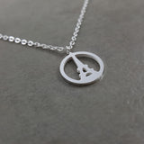 Eiffel Tower Silver Necklace