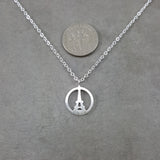 Eiffel Tower Silver Necklace
