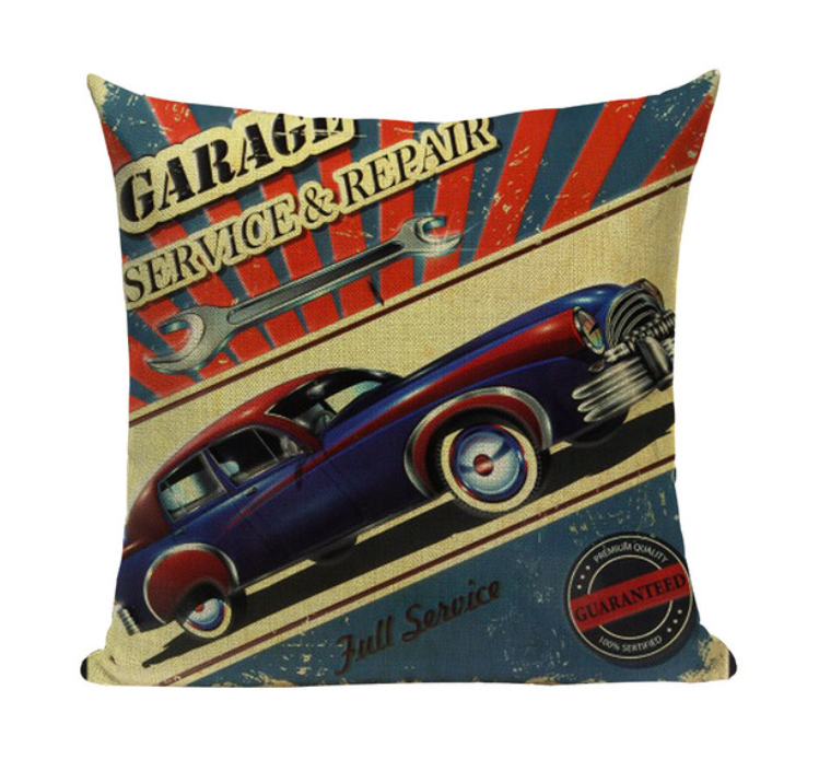 Vintage Car Garage Service Repair Pillow VC2 Lil Pepper Jewelry