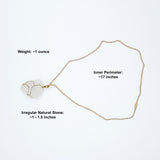 White Crystal Raw Stone Gold Necklace