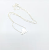 Santas Sleigh Silver Necklace