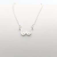 Breast Cancer Awareness Silver Necklace