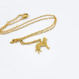 German Shepherd Dog Gold Necklace