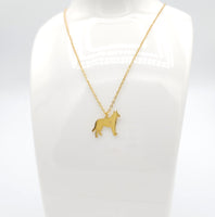 German Shepherd Dog Gold Necklace