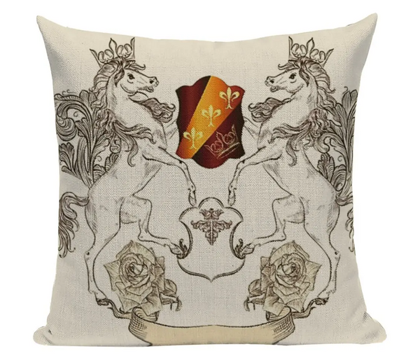Medieval Family Crest Pillow Cover L46