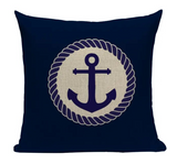 Anchor in Circle Pillow Cover N17