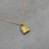 Padlock 2 Round Gold Necklace