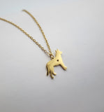 German Shepherd Dog Gold Necklace