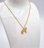 German Shepherd Dog Gold Necklace