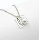 Kettlebell Weakness Is A Choice Silver Necklace