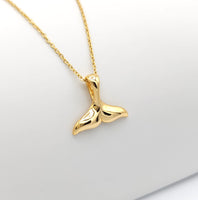 Whale Tail Gold Necklace