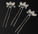 Wedding Hair Jewelry 3x Pins H1