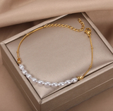 Small Pearls Gold Bracelet