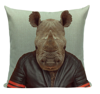 Rhino Animal Pillow Cover A11