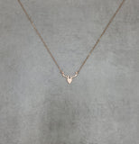 Elk Antler Rose Gold Necklace