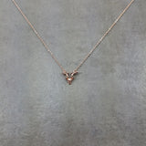 Reindeer Antler Rose Gold Necklace