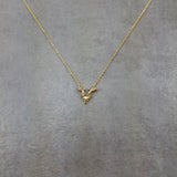 Reindeer Antler Gold Necklace