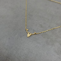 Elk Antler Gold Necklace