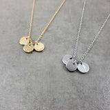 Custom Initial Coin Gold Silver Necklace