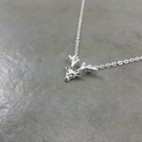 Reindeer Antler Silver Necklace