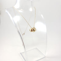 Custom Initial Coin Gold Silver Necklace