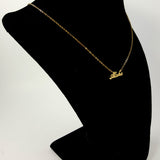 Aloha gold chain necklace on full bust