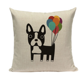 Boston Terrier Balloons Pillow B13