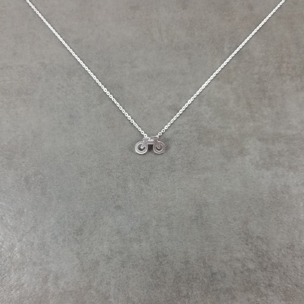 Bicycle Silver Necklace