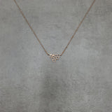 Honeycomb Bee Rose Gold Necklace