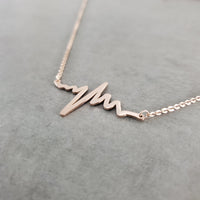Heartbeat Rose Gold Necklace