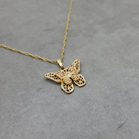 Butterfly 2-Layer Gold Plated Necklace