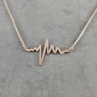 Heartbeat Rose Gold Necklace