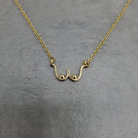 Breast Cancer Awareness Gold Necklace