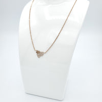 Honeycomb Bee Rose Gold Necklace