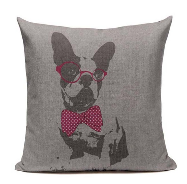 Boston Terrier Hipster Pillow B8