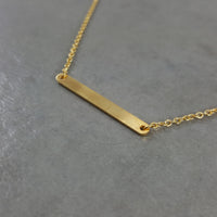 Bar Rounded Gold Necklace
