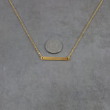 Bar Rounded Gold Necklace