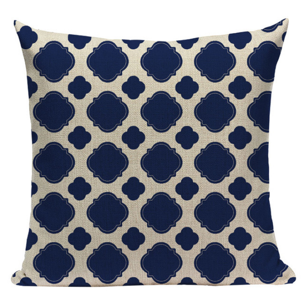 Blue Pattern Pillow BG4